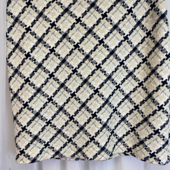 White House Black Market Tweed Black and Cream Skirt Geometric Pattern Lined. - Picture 1 of 10